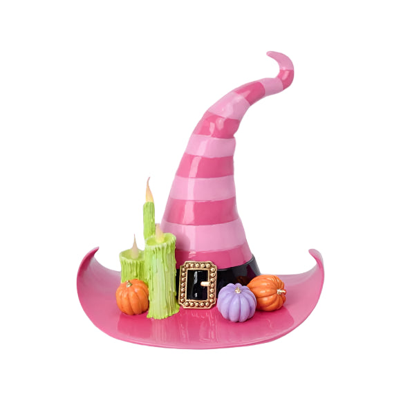 17" Pink Witch Hat with LED